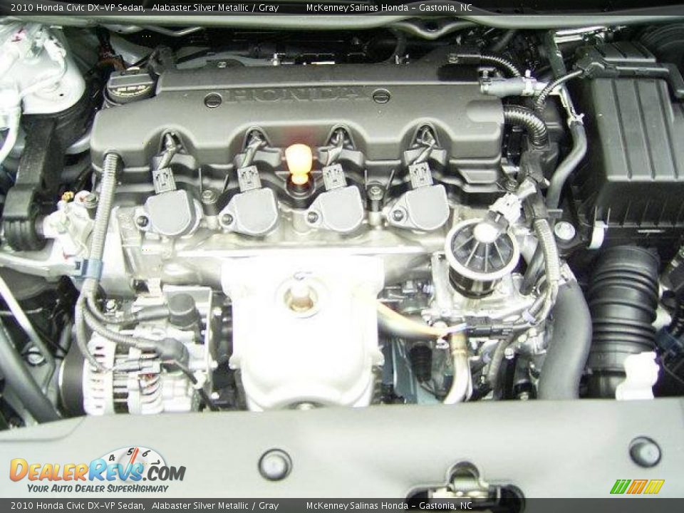 2010 Honda Civic DX-VP Sedan Alabaster Silver Metallic / Gray Photo #21