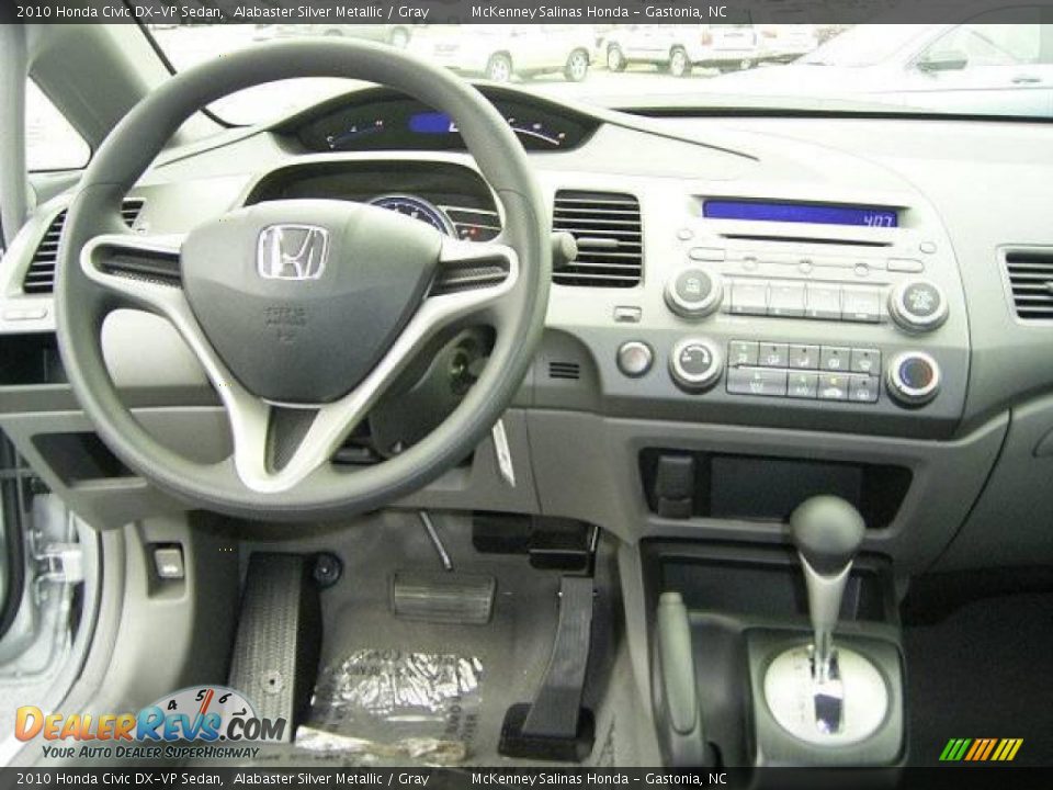 2010 Honda Civic DX-VP Sedan Alabaster Silver Metallic / Gray Photo #22