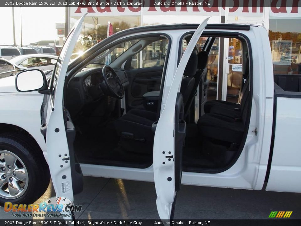 2003 Dodge Ram 1500 SLT Quad Cab 4x4 Bright White / Dark Slate Gray Photo #17
