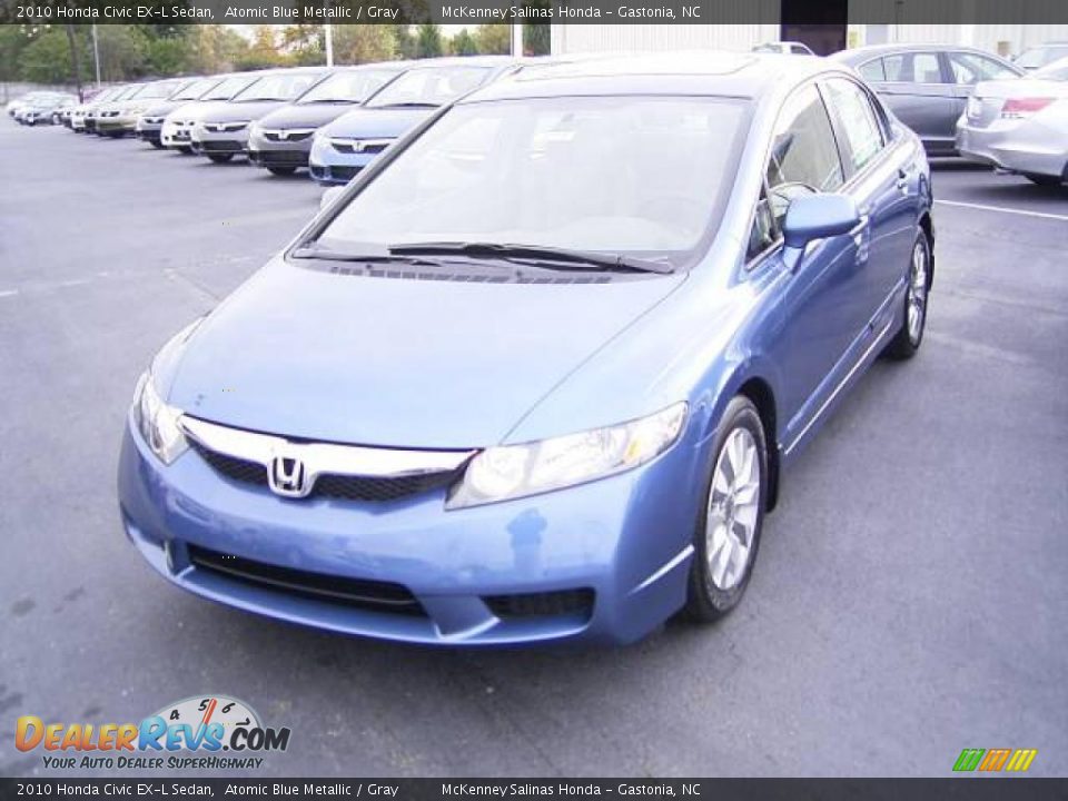 2010 Honda Civic EX-L Sedan Atomic Blue Metallic / Gray Photo #1