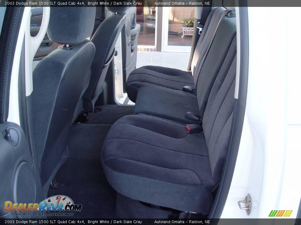 2003 Dodge Ram 1500 SLT Quad Cab 4x4 Bright White / Dark Slate Gray Photo #18