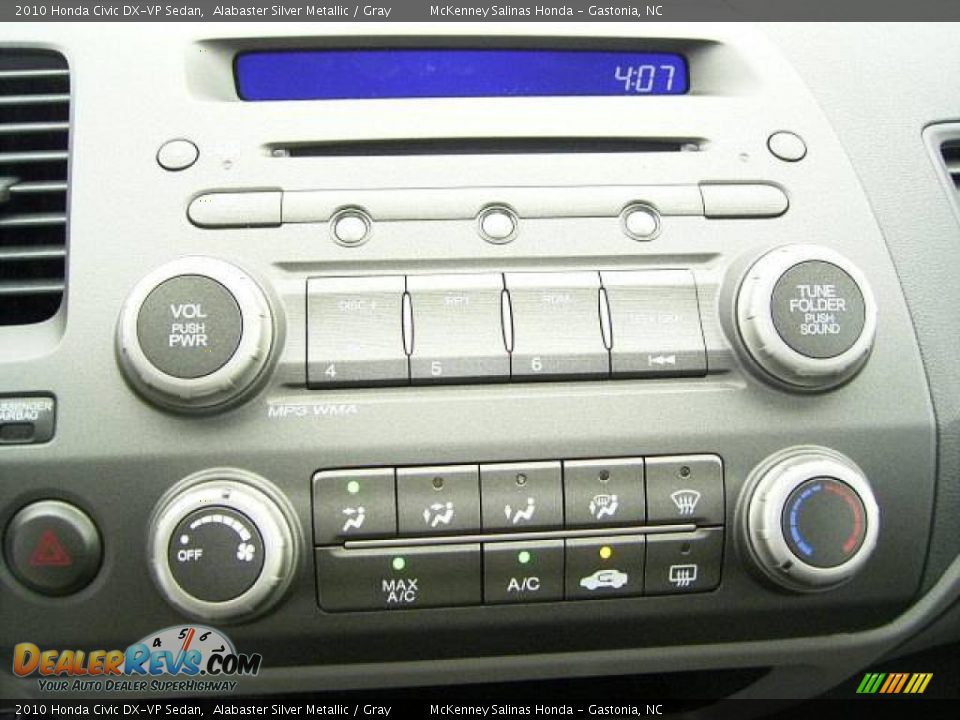 2010 Honda Civic DX-VP Sedan Alabaster Silver Metallic / Gray Photo #25