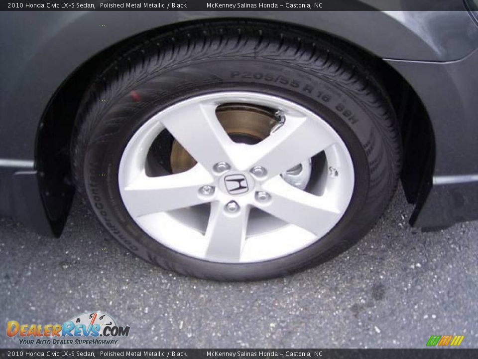 2010 Honda Civic LX-S Sedan Polished Metal Metallic / Black Photo #18