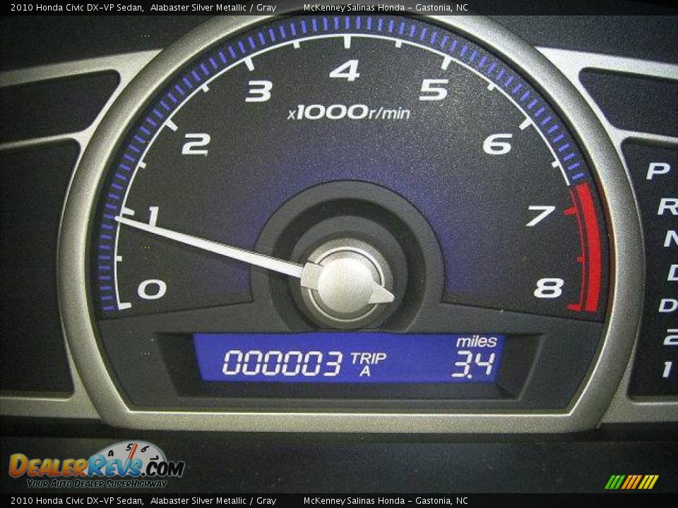 2010 Honda Civic DX-VP Sedan Alabaster Silver Metallic / Gray Photo #26