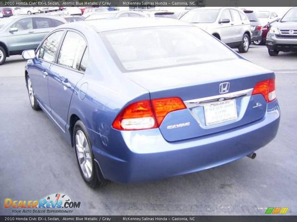 2010 Honda Civic EX-L Sedan Atomic Blue Metallic / Gray Photo #2