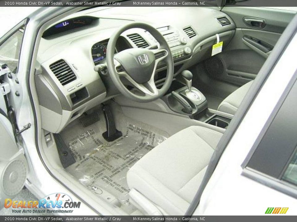 2010 Honda Civic DX-VP Sedan Alabaster Silver Metallic / Gray Photo #27