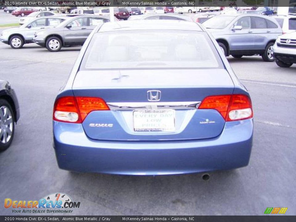 2010 Honda Civic EX-L Sedan Atomic Blue Metallic / Gray Photo #3