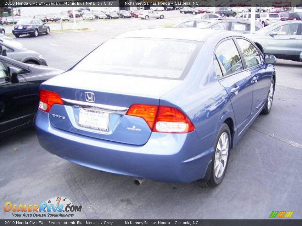 2010 Honda Civic EX-L Sedan Atomic Blue Metallic / Gray Photo #4