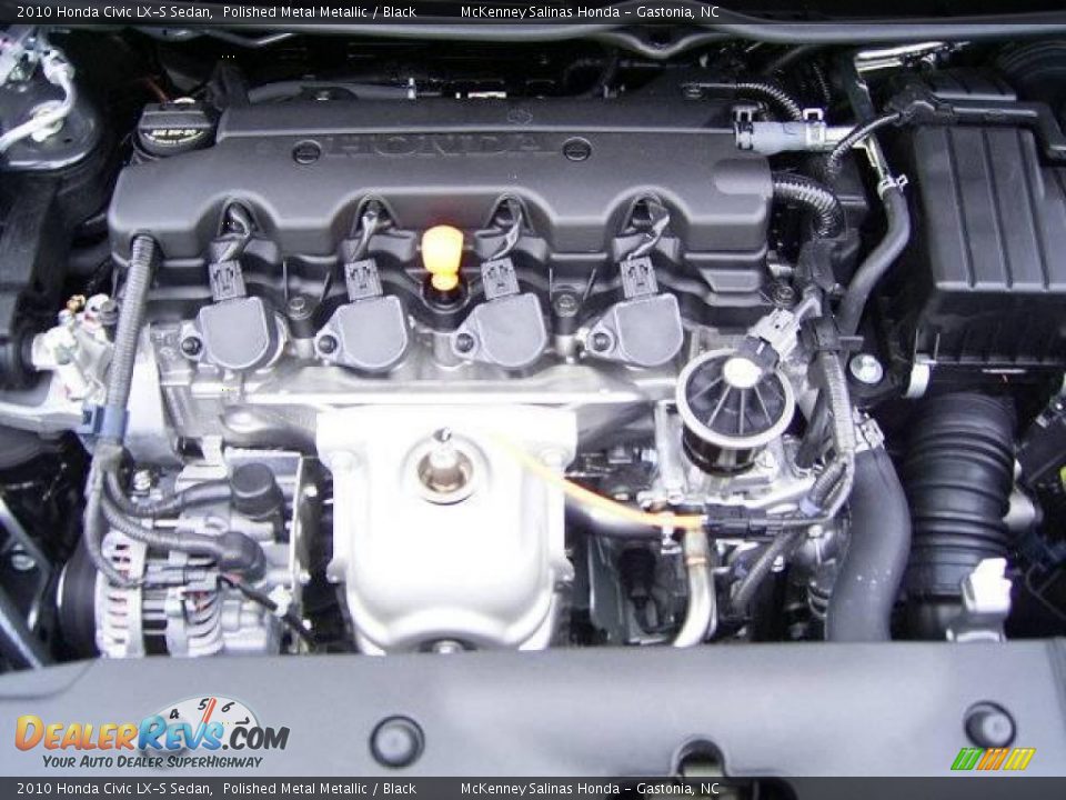 2010 Honda Civic LX-S Sedan Polished Metal Metallic / Black Photo #21