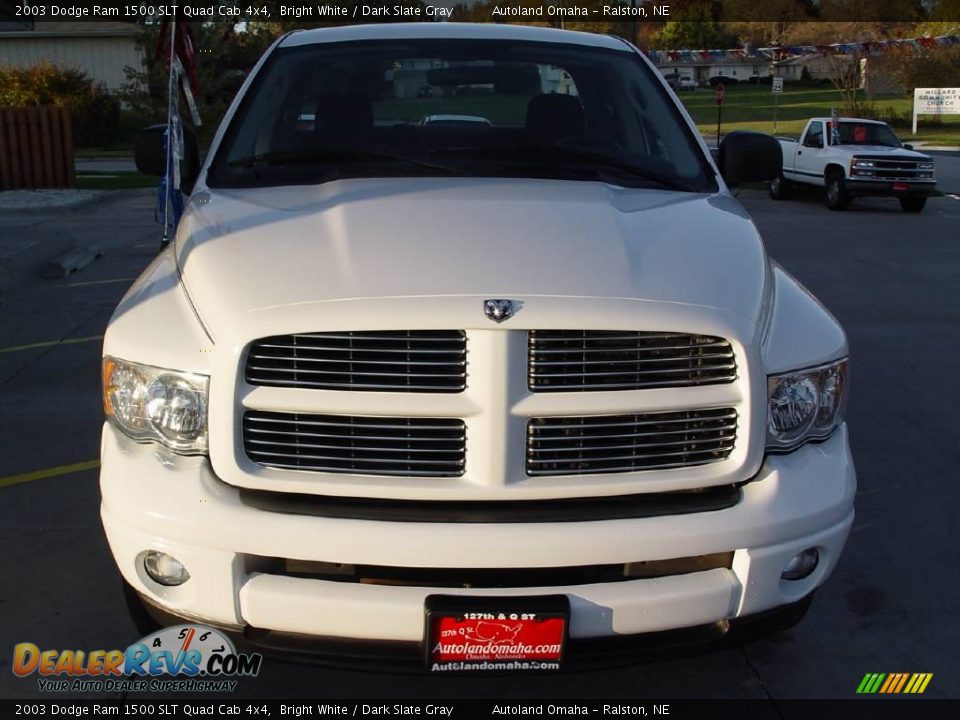2003 Dodge Ram 1500 SLT Quad Cab 4x4 Bright White / Dark Slate Gray Photo #24