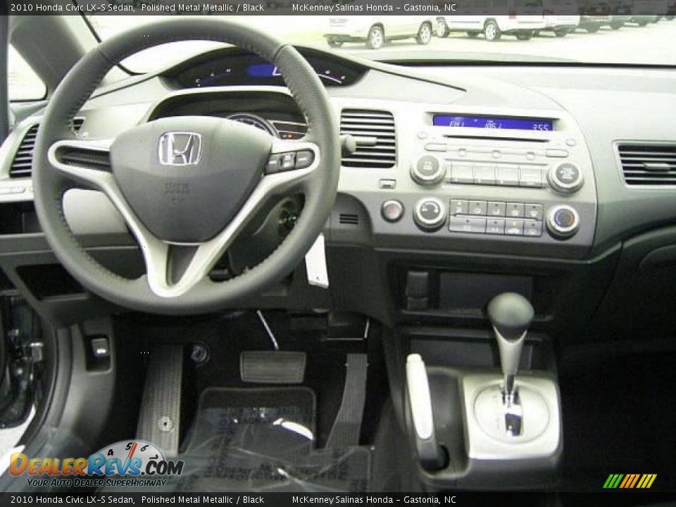 2010 Honda Civic LX-S Sedan Polished Metal Metallic / Black Photo #22