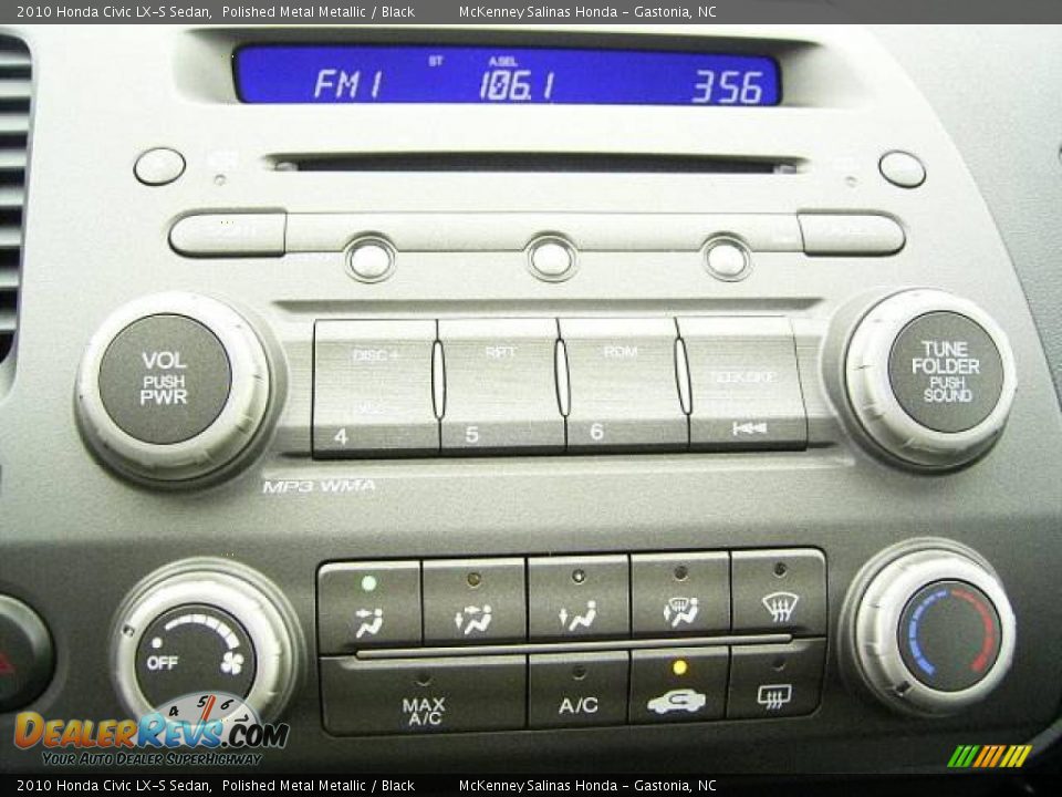 2010 Honda Civic LX-S Sedan Polished Metal Metallic / Black Photo #25