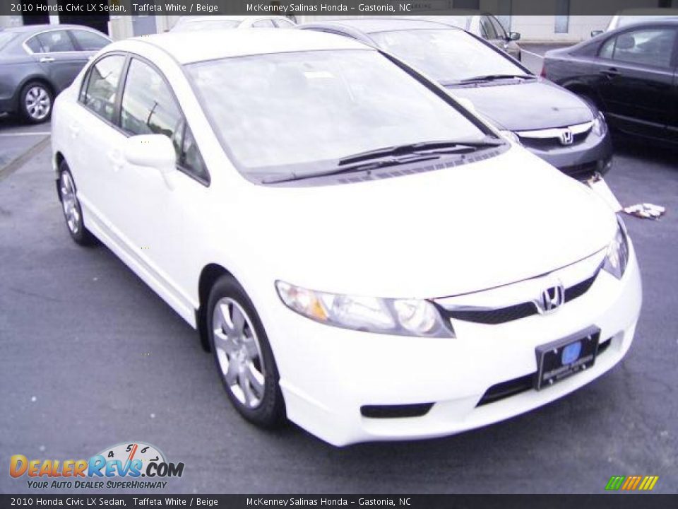2010 Honda Civic LX Sedan Taffeta White / Beige Photo #5