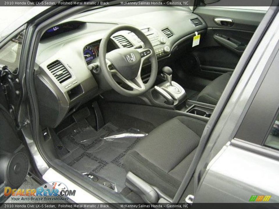 2010 Honda Civic LX-S Sedan Polished Metal Metallic / Black Photo #27