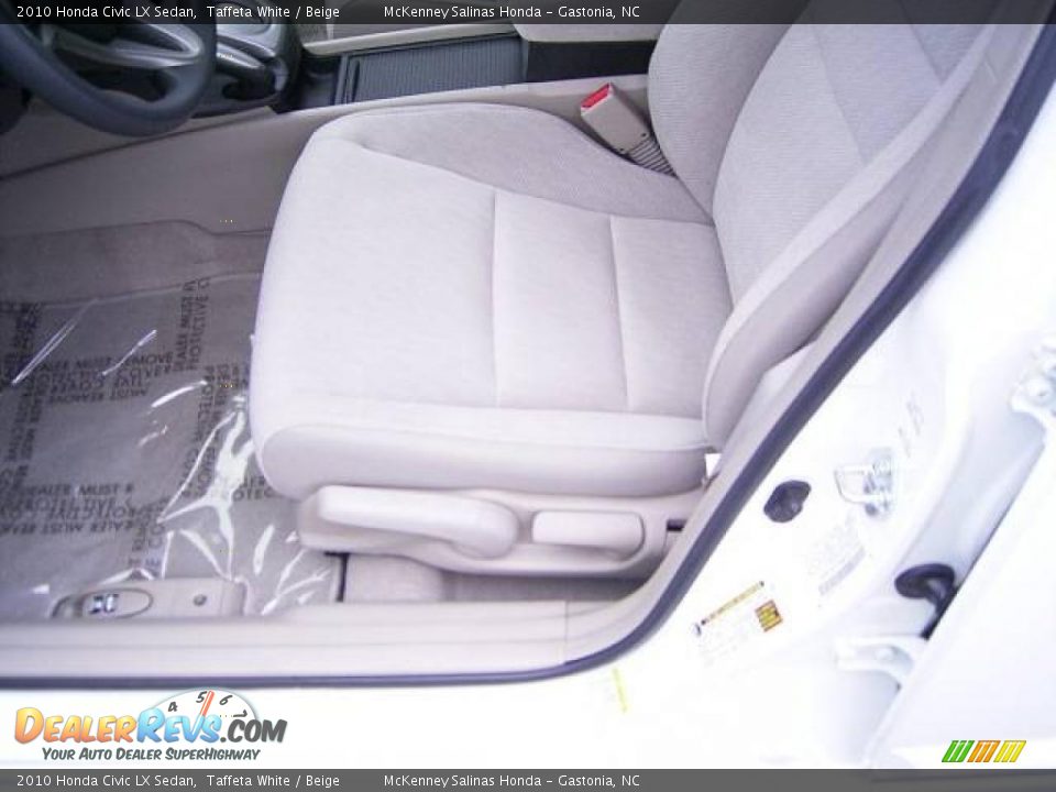 2010 Honda Civic LX Sedan Taffeta White / Beige Photo #8