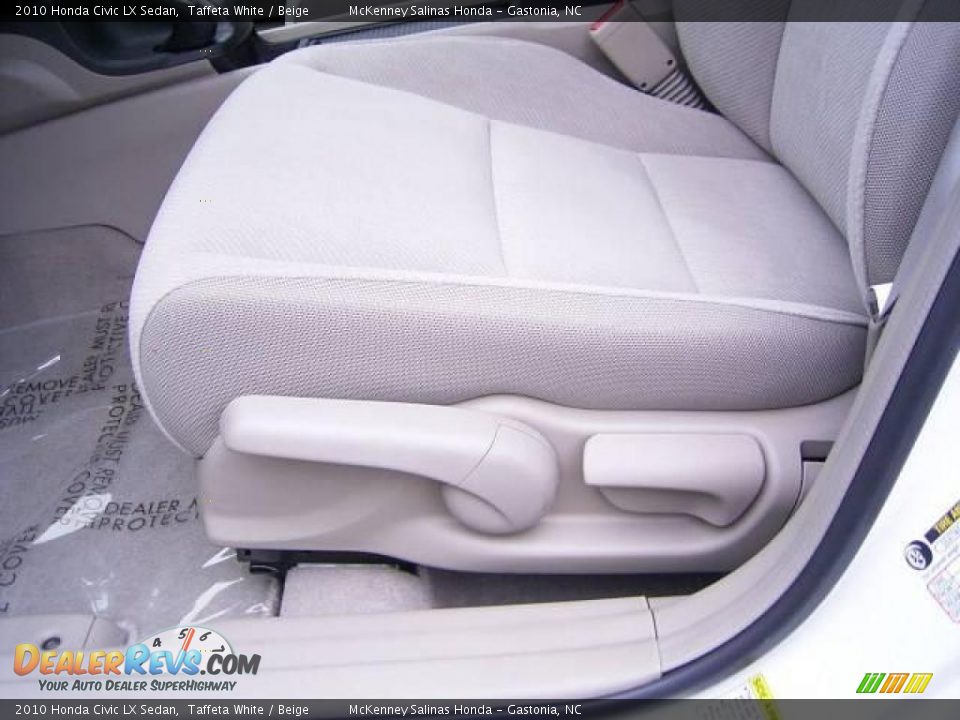 2010 Honda Civic LX Sedan Taffeta White / Beige Photo #9