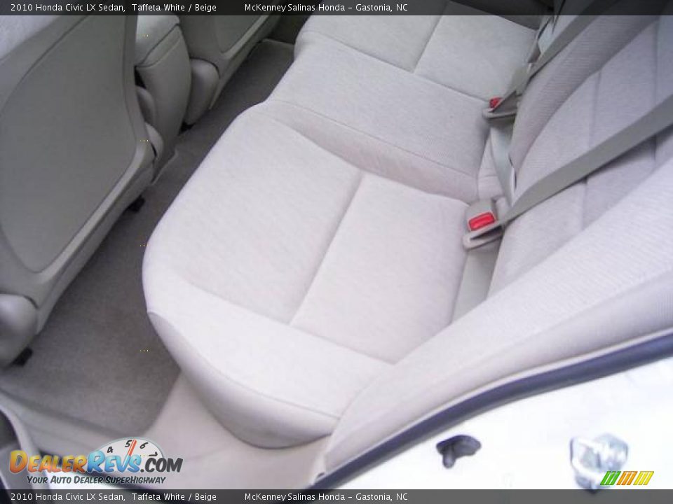 2010 Honda Civic LX Sedan Taffeta White / Beige Photo #11