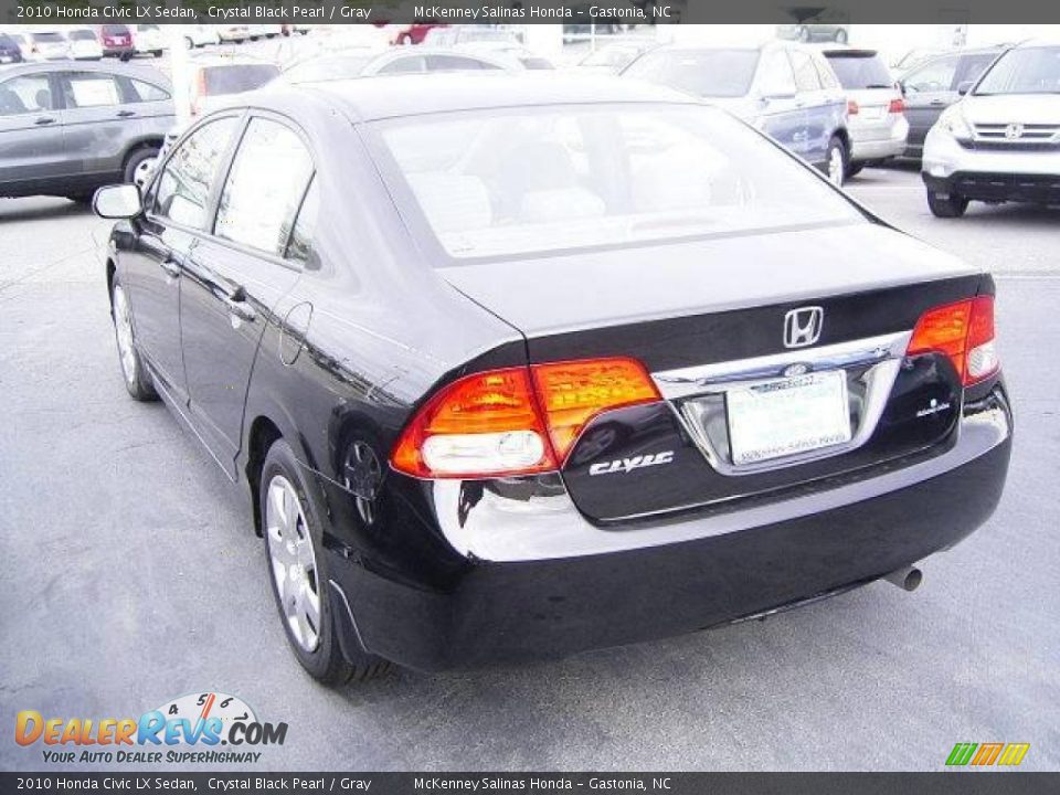 2010 Honda Civic LX Sedan Crystal Black Pearl / Gray Photo #2
