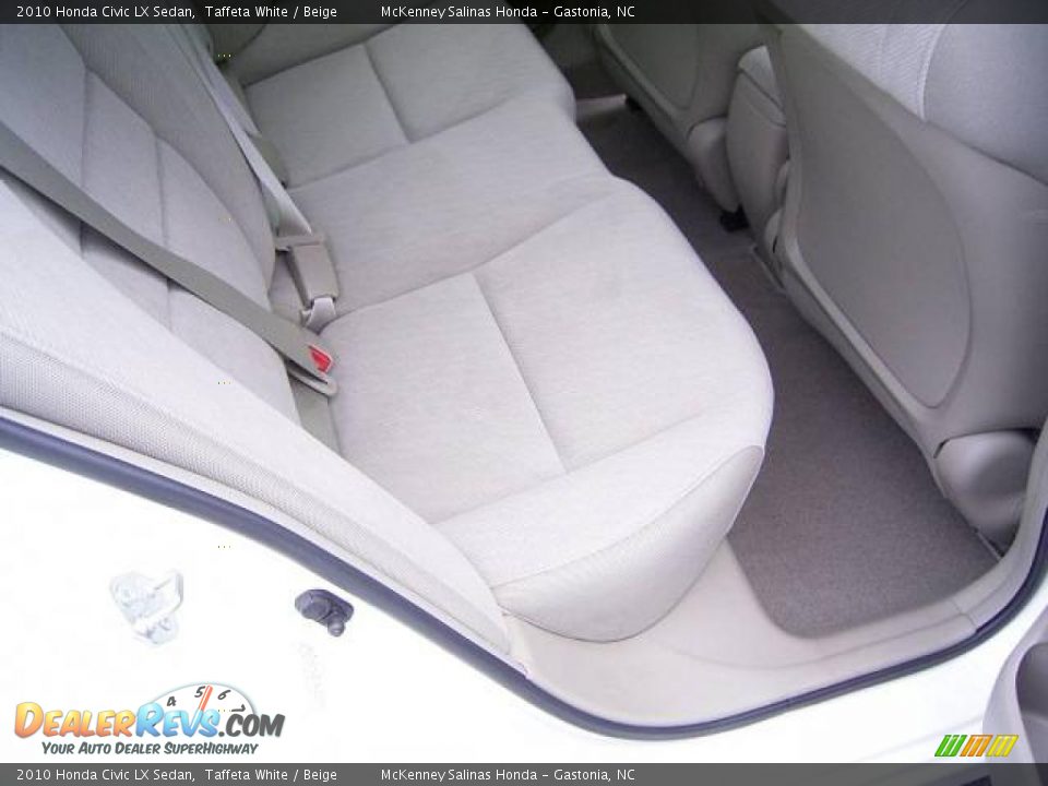2010 Honda Civic LX Sedan Taffeta White / Beige Photo #13