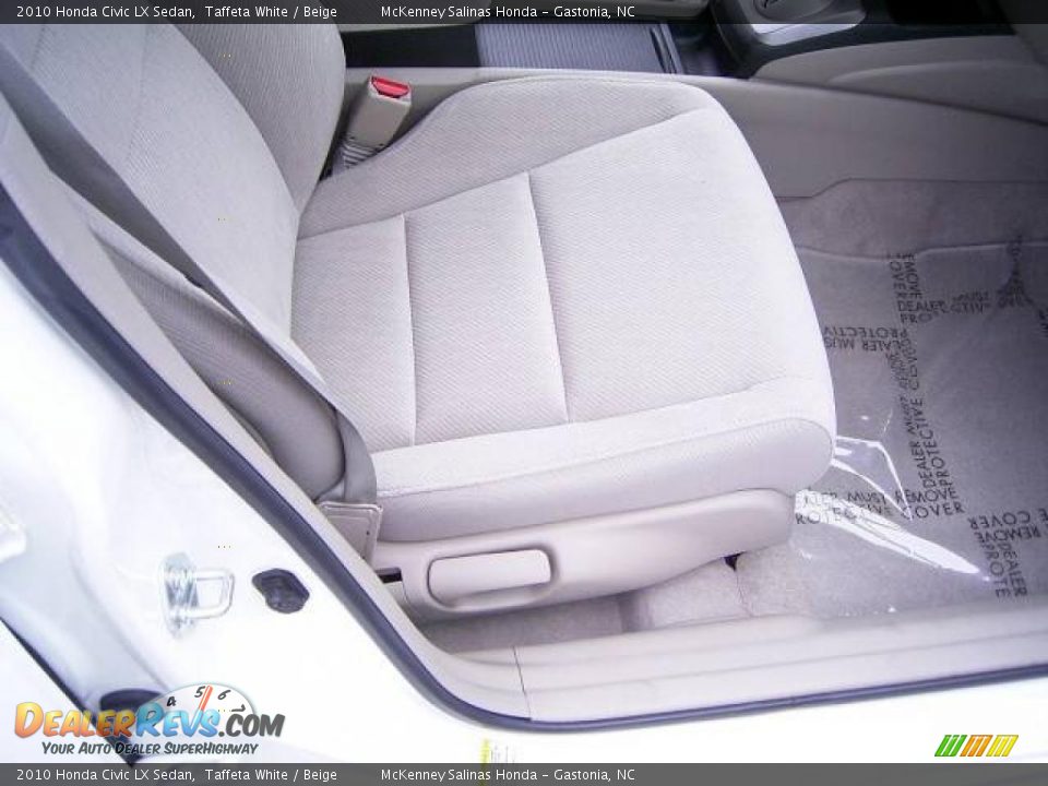 2010 Honda Civic LX Sedan Taffeta White / Beige Photo #14