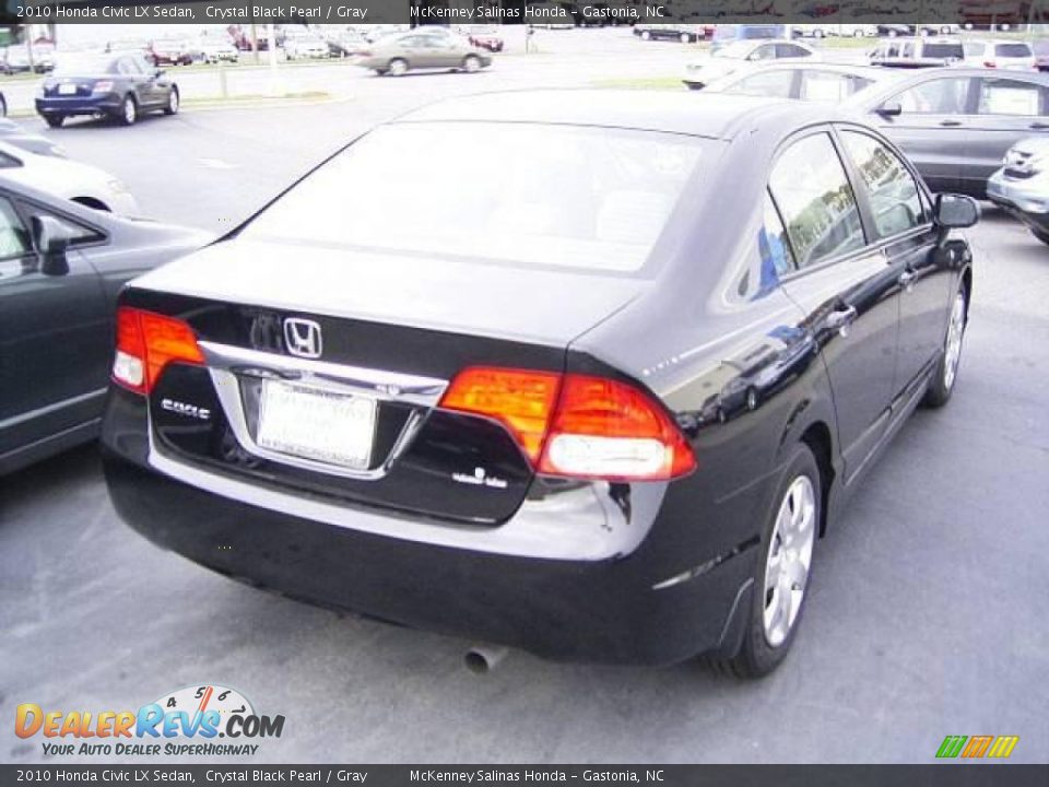 2010 Honda Civic LX Sedan Crystal Black Pearl / Gray Photo #4