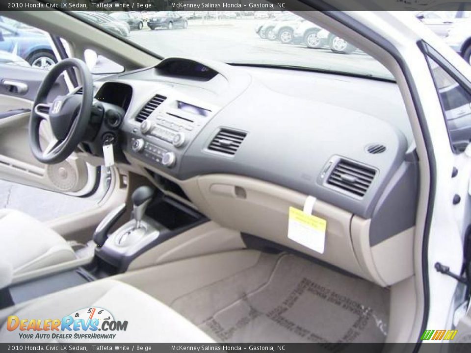 2010 Honda Civic LX Sedan Taffeta White / Beige Photo #15