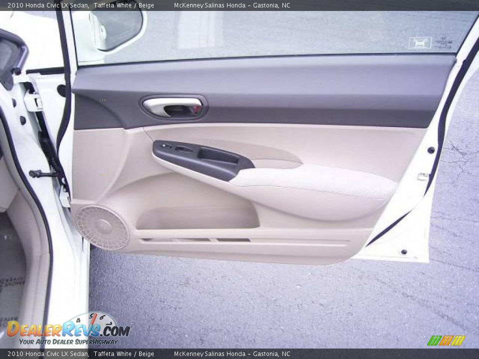 2010 Honda Civic LX Sedan Taffeta White / Beige Photo #16