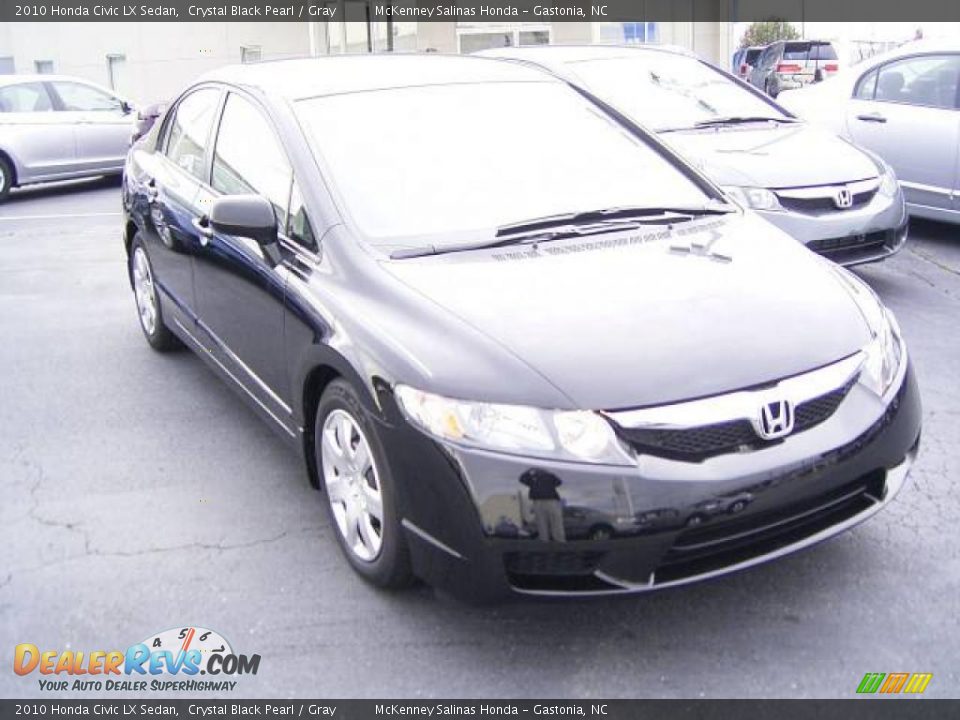 2010 Honda Civic LX Sedan Crystal Black Pearl / Gray Photo #5