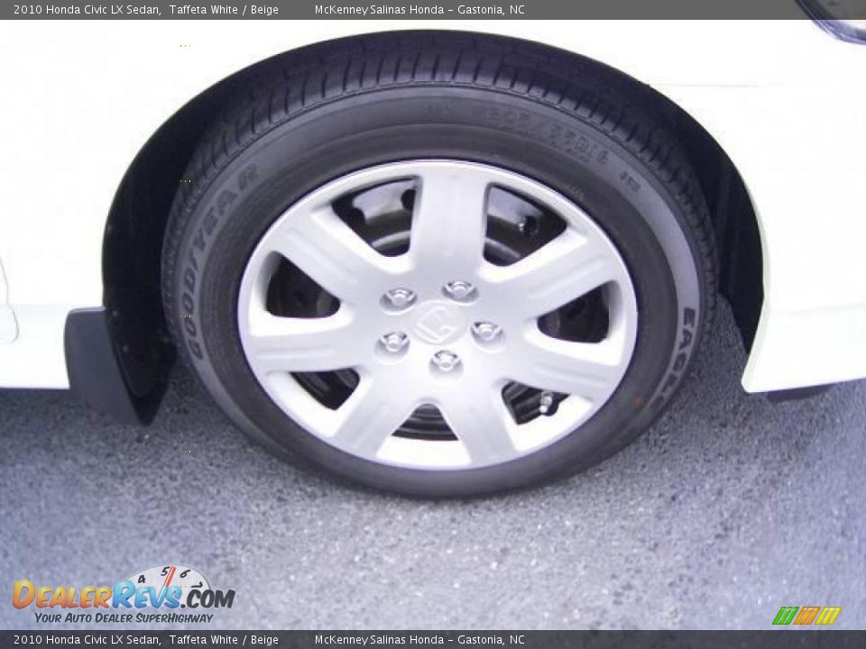 2010 Honda Civic LX Sedan Taffeta White / Beige Photo #17