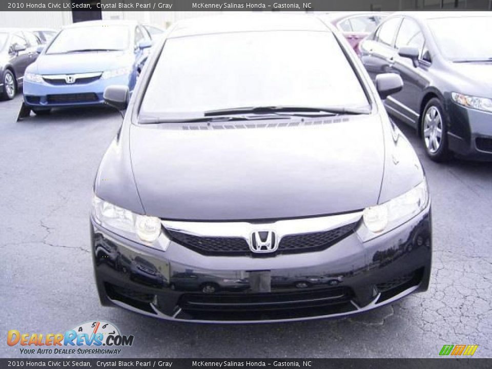 2010 Honda Civic LX Sedan Crystal Black Pearl / Gray Photo #6