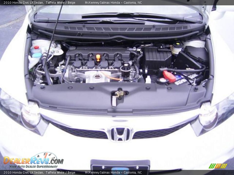 2010 Honda Civic LX Sedan Taffeta White / Beige Photo #19