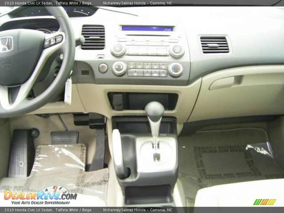2010 Honda Civic LX Sedan Taffeta White / Beige Photo #22