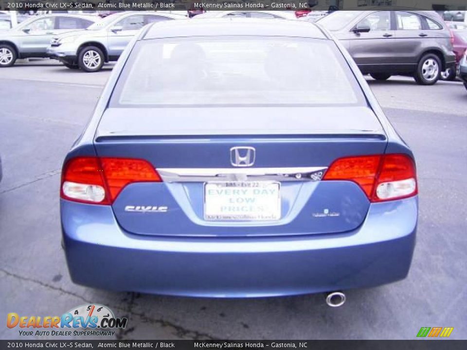2010 Honda Civic LX-S Sedan Atomic Blue Metallic / Black Photo #3