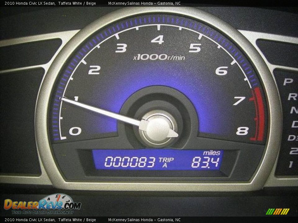 2010 Honda Civic LX Sedan Taffeta White / Beige Photo #25