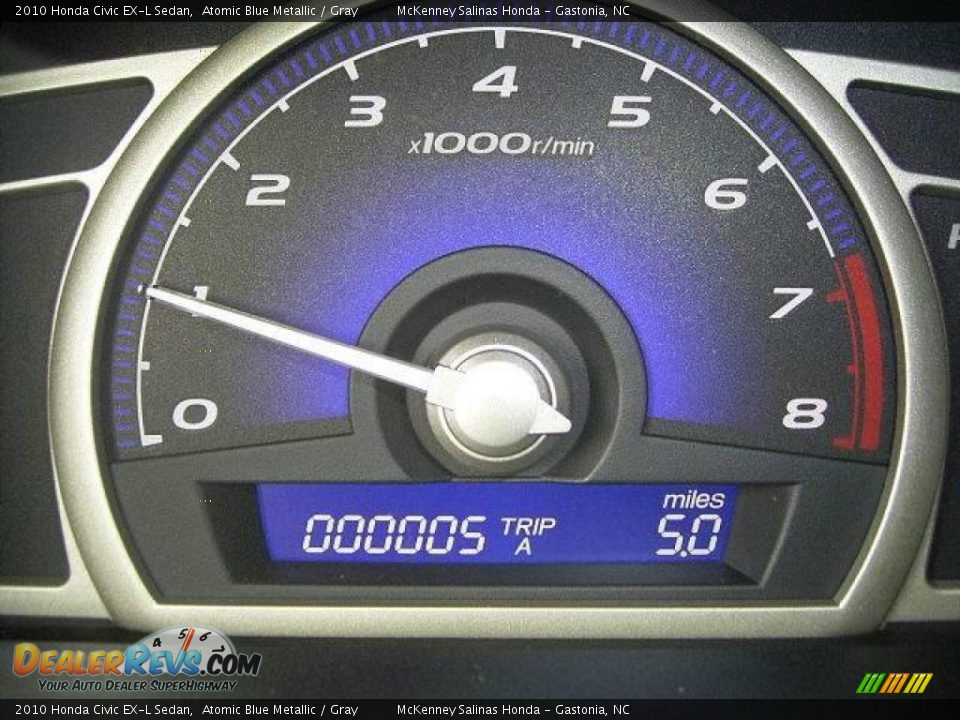 2010 Honda Civic EX-L Sedan Atomic Blue Metallic / Gray Photo #27