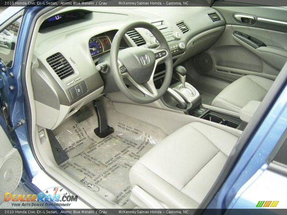 2010 Honda Civic EX-L Sedan Atomic Blue Metallic / Gray Photo #28