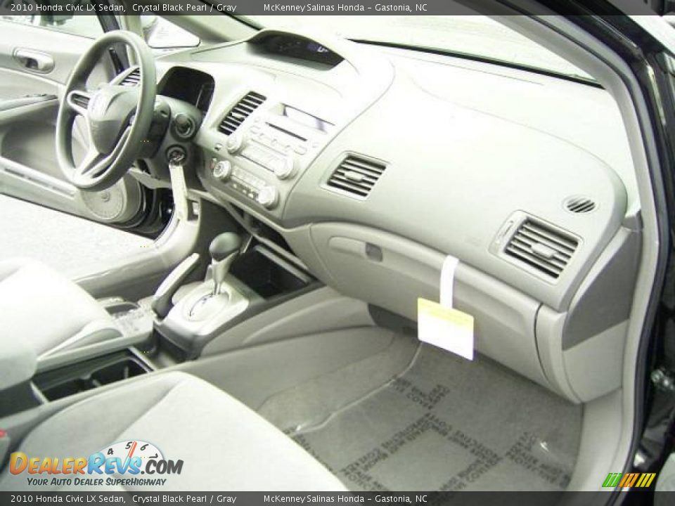 2010 Honda Civic LX Sedan Crystal Black Pearl / Gray Photo #16