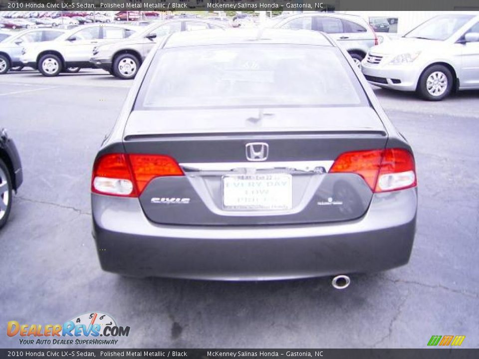 2010 Honda Civic LX-S Sedan Polished Metal Metallic / Black Photo #3