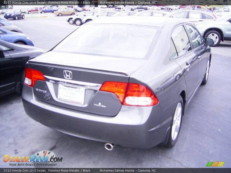 2010 Honda Civic LX-S Sedan Polished Metal Metallic / Black Photo #4