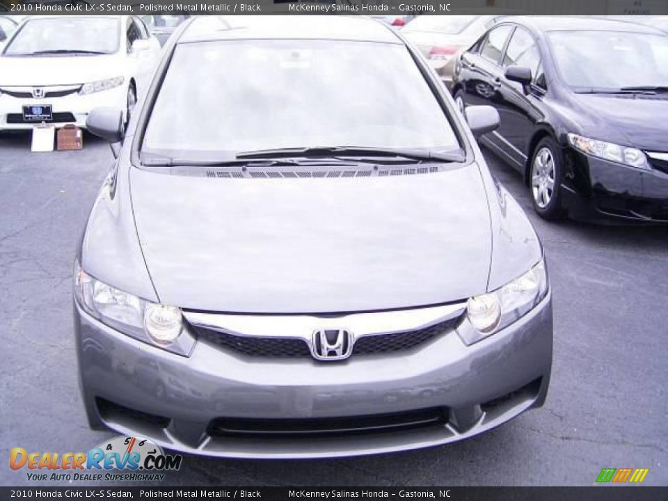 2010 Honda Civic LX-S Sedan Polished Metal Metallic / Black Photo #6