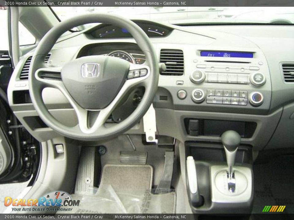 2010 Honda Civic LX Sedan Crystal Black Pearl / Gray Photo #22