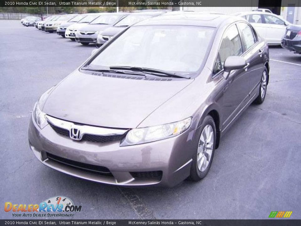 2010 Honda Civic EX Sedan Urban Titanium Metallic / Beige Photo #1