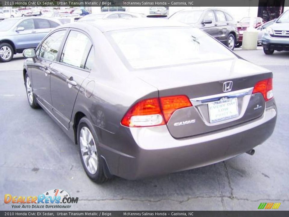 2010 Honda Civic EX Sedan Urban Titanium Metallic / Beige Photo #2
