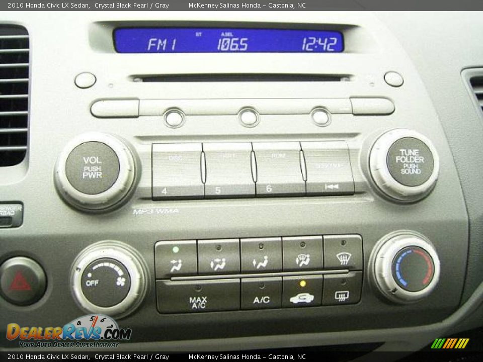 2010 Honda Civic LX Sedan Crystal Black Pearl / Gray Photo #25
