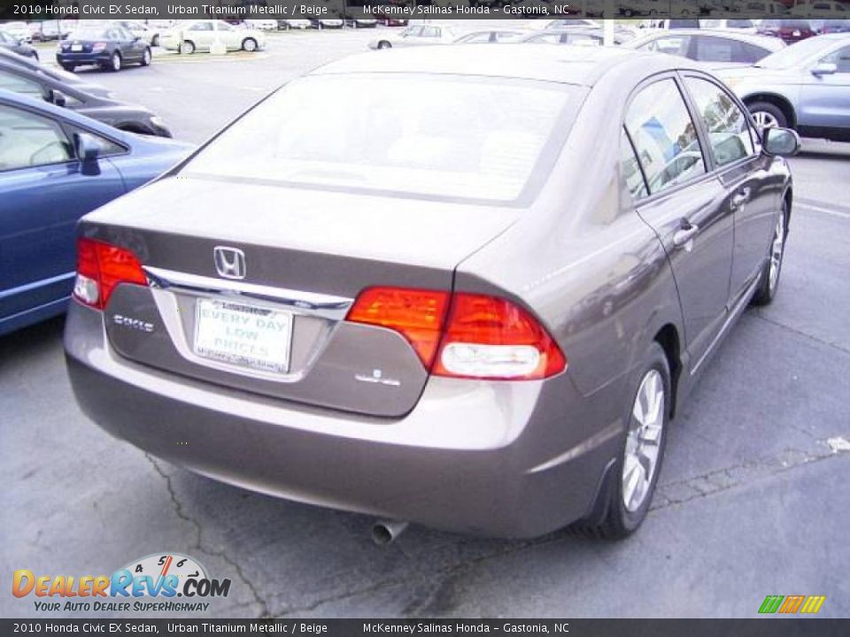 2010 Honda Civic EX Sedan Urban Titanium Metallic / Beige Photo #4
