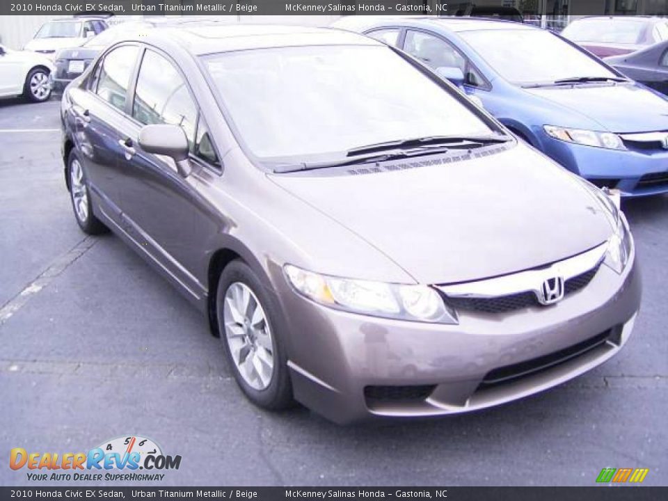 2010 Honda Civic EX Sedan Urban Titanium Metallic / Beige Photo #5