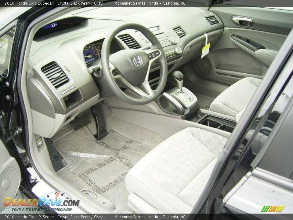 2010 Honda Civic LX Sedan Crystal Black Pearl / Gray Photo #27