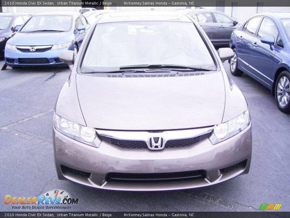 2010 Honda Civic EX Sedan Urban Titanium Metallic / Beige Photo #6