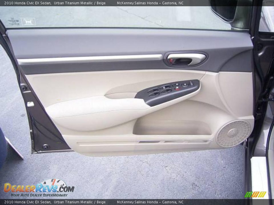 2010 Honda Civic EX Sedan Urban Titanium Metallic / Beige Photo #8
