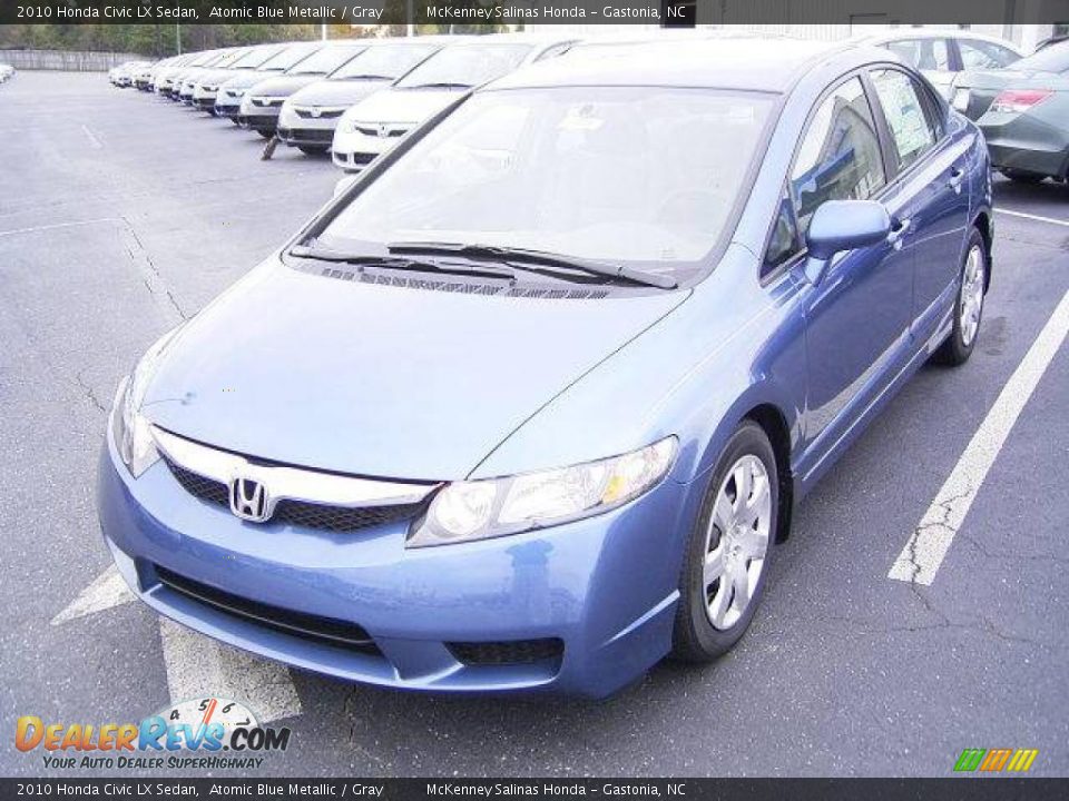 2010 Honda Civic LX Sedan Atomic Blue Metallic / Gray Photo #1